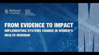 From Evidence to Impact: Implementing Systems Change in Women’s Health Webinar