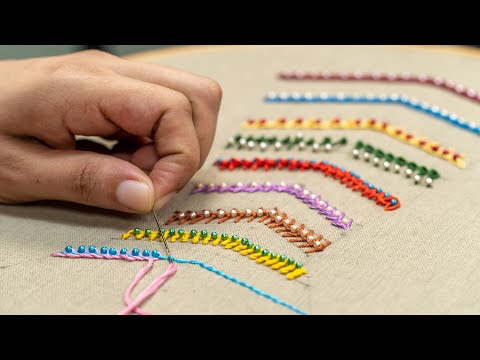 10 Unique Stitches with Beads: Hand Embroidery Ideas
