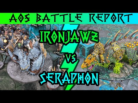Ironjawz vs Dread Saurian Seraphon | Age of Sigmar 3.0 | 2000 Point Battle Report