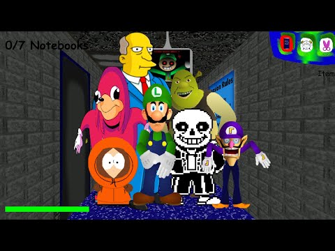 Luigi's Basics In Ghost Busting & Death Staring! (Baldi's Mod Showcase)