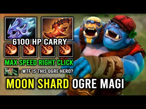 WTF Moon Shard Right Click Ogre Magi Beat Down Everyone 6100 HP Vs Medusa Carry Dota 2