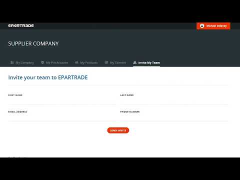 Creating a Company Profile as a Supplier