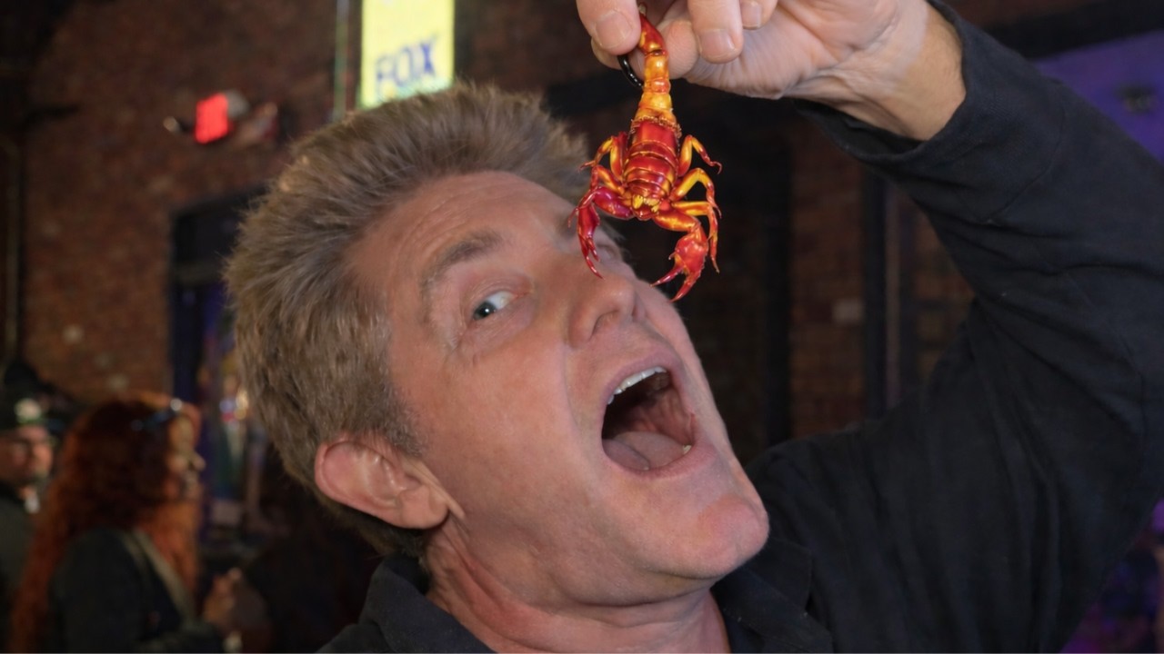 Eating Bugs at a  Fear Factor Party