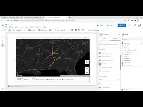 How to Create and Customize Line maps in Google Data Studio or Looker | Line Map in Looker Dashboard