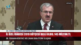 İL ÖZEL İDARESİ 2019 BÜTÇESİ BELLİ OLDU; 145 MİLYON TL