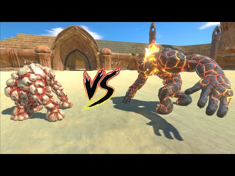 LAVA BOY vs LAVA GOLEM Who Is The Strongest? - Animal Revolt Battle Simulator