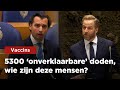 Baudet: ''De Jonge ontwijkt de olifant in de Kamer: de vaccindoden!''