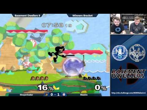 Basement Dwellers 9 Melee Singles Winners: SlooperSoaker (Ganon) Vs. Massive (Jigglypuff, G&W)