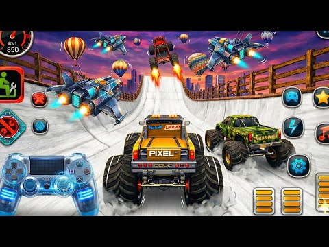 Mega Ramp Challenge! Super Crazy GT Monster Truck Racing Stunts Android Gameplay #5 Darcrays Play
