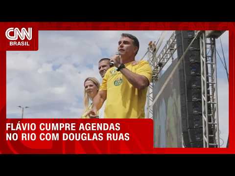 Flávio Bolsonaro cumpre agendas no Rio com Douglas Ruas | CNN AGORA