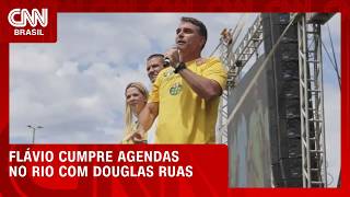 Vídeo: Flávio Bolsonaro cumpre agendas no Rio com Douglas Ruas | CNN AGORA