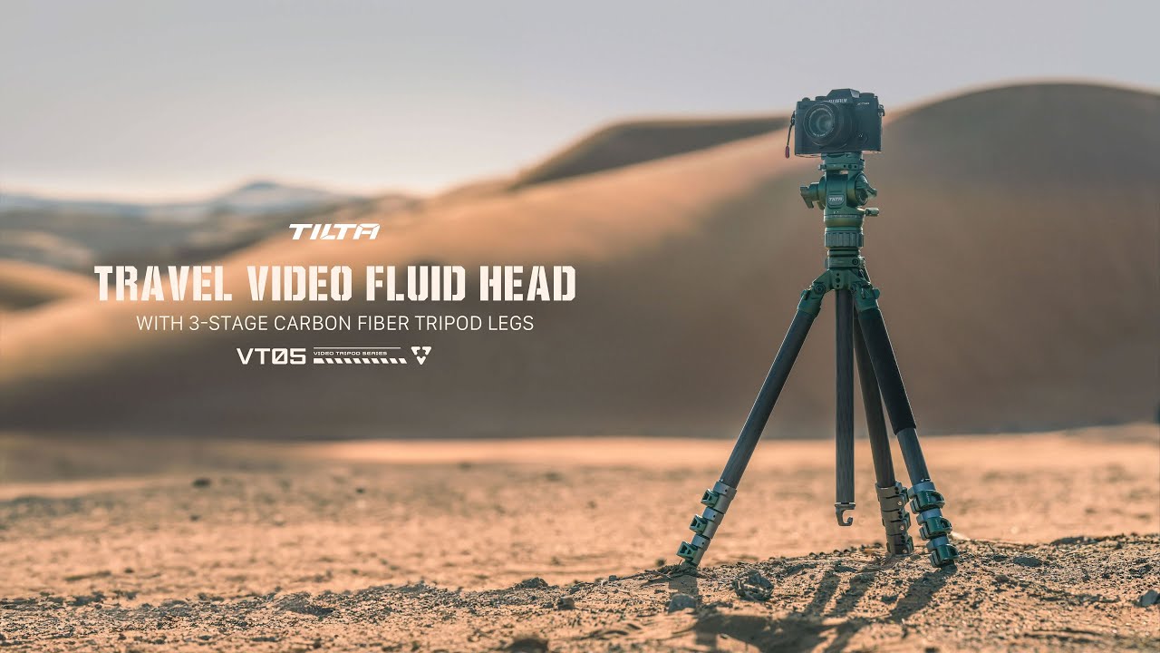 Tilta VT05 Travel Video Fluid Head, 3-Stage Carbon Fiber Tripod