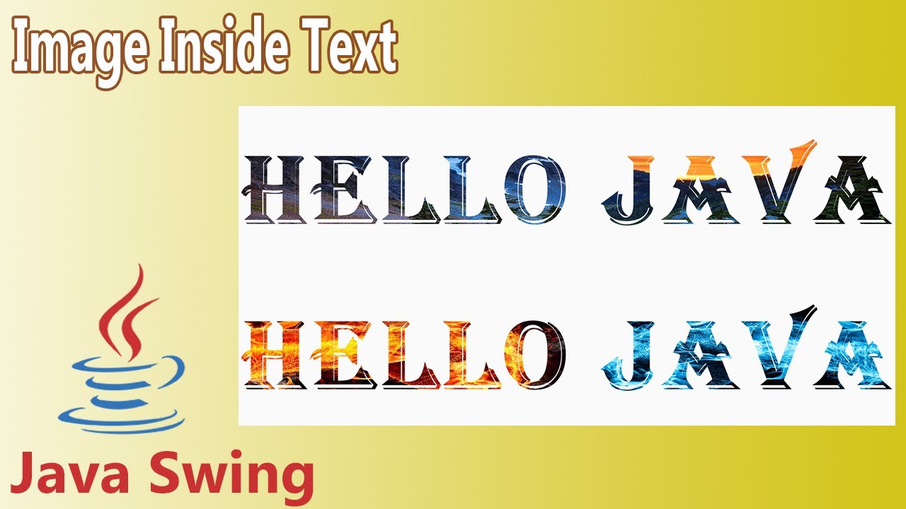 Java Swing - Image Inside Text