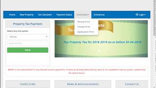 BBMP property tax - By challan or online - easy way