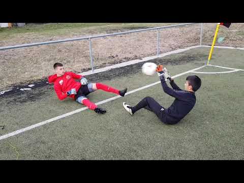 Aufwärmen mit den U13-U15 von 1.SSC SIMMERING