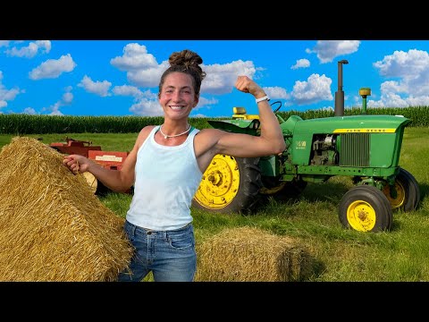 Baling Hay For The First Time EVER