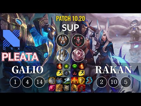 DRX Pleata Galio vs Rakan Sup - KR Patch 10.20