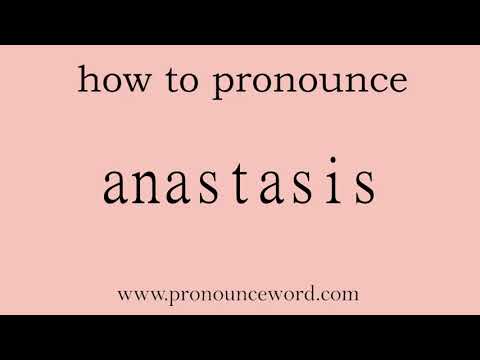 anastasis: How to pronounce anastasis in english (correct!).Start with A. Learn from me.