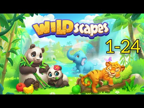 Wildscapes Gameplay Walkthrough Level 1-24 (Android) #wildscapes #zoo