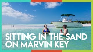 Sitting in the Sand on Marvin Key