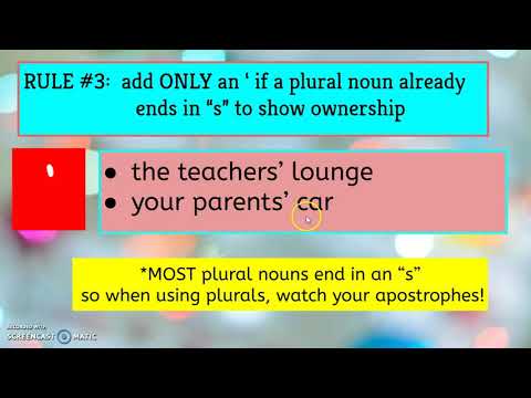 4 apostrophe rules