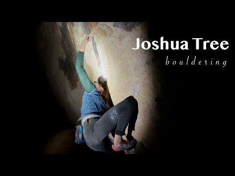 I made up a climb 🧗🏽‍♀️ Joshua Tree night bouldering🌙 🏜️ | the Joshua Tree Chronicles Ep1