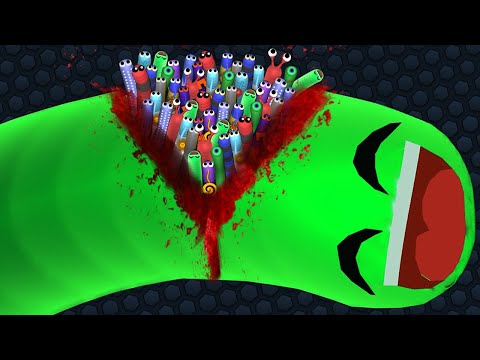 Slither.io 1 Troll Hacker Snake vs 71417 Tiny Snakes Epic Slitherio Gameplay
