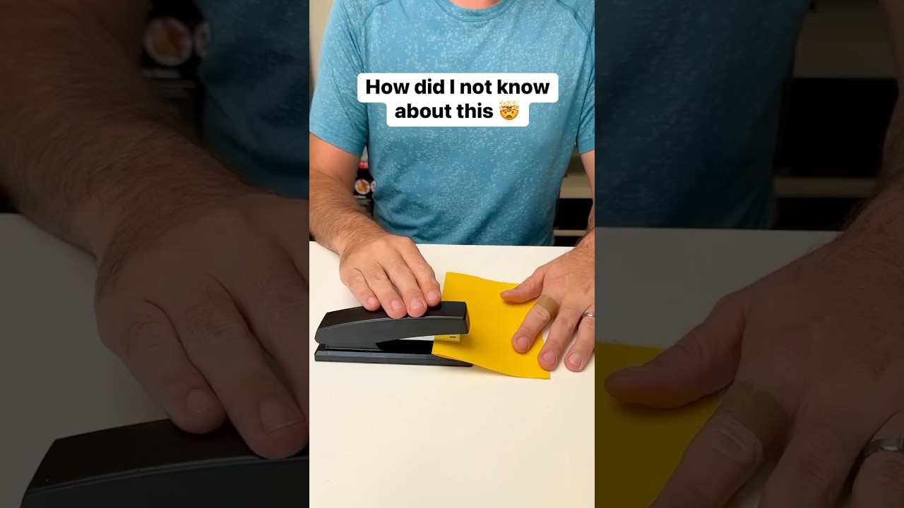 Staplers have two settings 🤯 #college #office #stapler #interesting #mindblown #wow