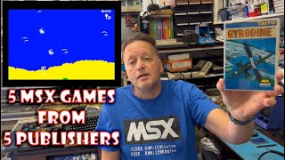 5 MSX Games from 5 Publishers (King & Balloon, Gyrodine, Eagle Fighter, A.E, Knightmare)
