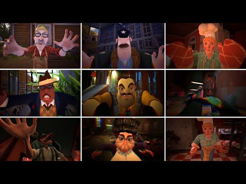 Hello Neighbor 2 - ALL JUMPSCARES (All DLCs)