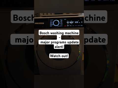 NEW programs added to the Bosch series 8 washing machine  WGB256A9NL#washingmachine  #bosch #laundry