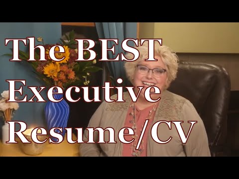 ✅ Executive Search Advice: The Best Resume Format for Executives
