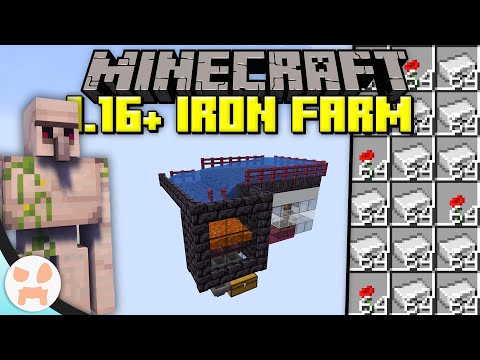 Minecraft 1.16+ IRON FARM TUTORIAL! | Efficient, Easy, Compact