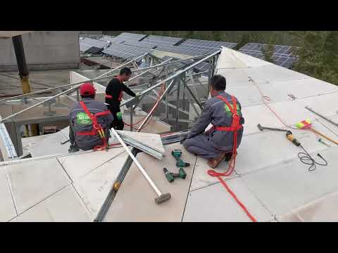 Roof system for Econel House, Prefab home, modular home, container home, mobile home, real estate
