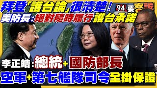 美國國防部長直接說：絕對隨時履行護台承諾