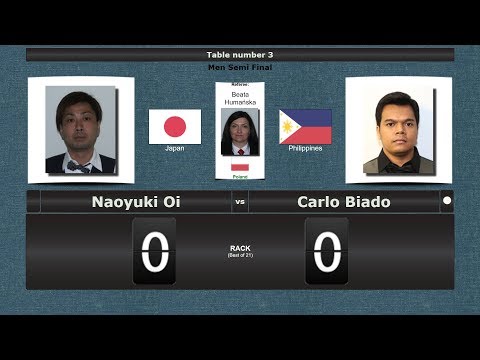 Pool Men 1/2 Final : Naoyuki Oi vs Carlo Biado