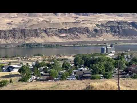 From the hills overlooking the RV park and the town