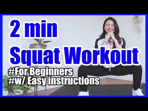 2 min Squat Workout/ For Beginners!/ Easy!/ No Jumping