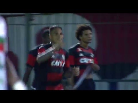 Gol de Paolo Guerrero - Portuguesa-RJ 0x1 Flamengo – Campeonato Carioca – 10/02/2016 – HD