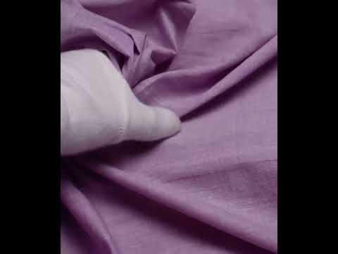 Chambray Purple Khadi Cotton 62 GSM Handwoven Fabric B3 — video