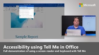 Using Tell Me to get things done quickly with a screen-reader and keyb