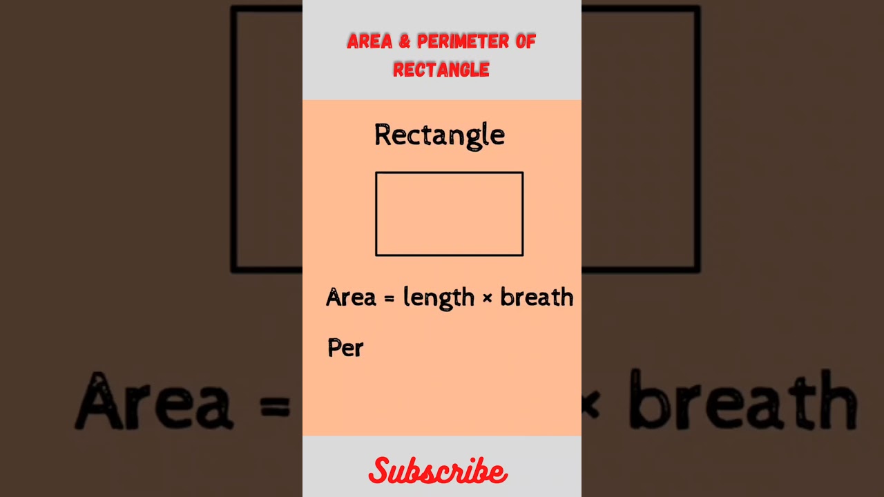 Area and perimeter of rectangle || basic maths