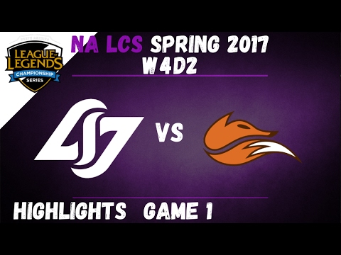 CLG vs FOX Highlights Game 1 NA LCS 2017 Spring W4D2 Counter Logic Gaming vs Echo Fox