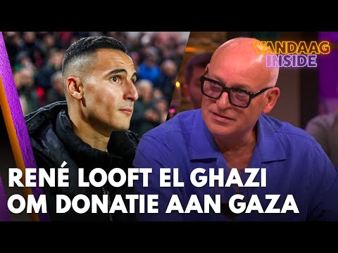 René looft El Ghazi na donatie van €500.000 aan kinderen in Gaza: 'Dat is knap!' | VANDAAG INSIDE