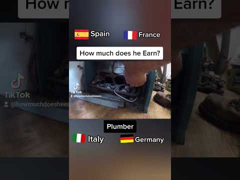 How much does a Plumber Earn? #shorts #tiktok #italy #spain #germany #france #plumbing #plumber #fyp