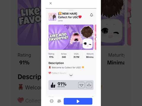[💇‍♀️NEW HAIR] Collect for UGC❤ Hidden code🤫 #roblox #ugc