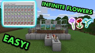 EASY 1.20 AUTOMATIC FLOWER FARM TUTORIAL in Minecraft Bedrock (MCPE/Xbox/PS4/Switch/Windows10)