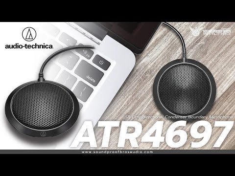 Audio Technica kondensatorinis mikrofonas ATR4697-USB, Juodas video