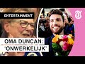 Stralende Duncan arriveert op Schiphol