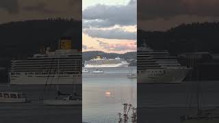 COSTA DELIZIOSA leaves Hobart, Tasmania. #costa #cruiseship #cruise #hobart #tasmania #australia